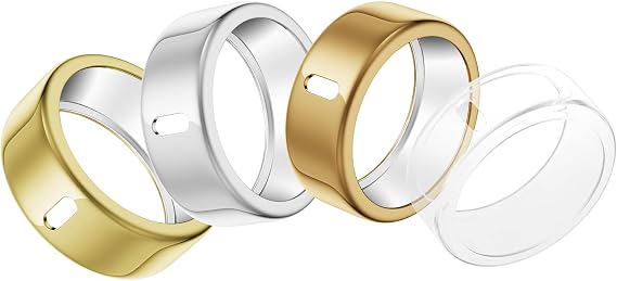 4 Pack Cover Compatible for Oura Ring Gen 4/3 Horizon/Gen 3 Heritage | Surport Charging with Cover on, Anti-Scratch TPU Ultrahuman Ring AIR Protector for Men Women Workout Gym