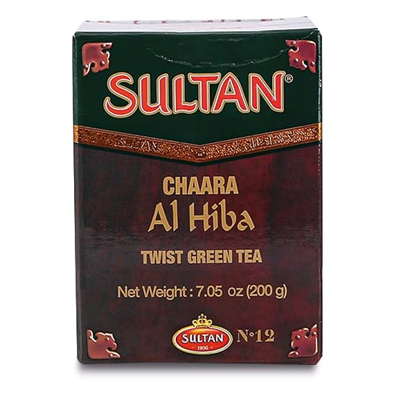 SULTAN TEA Moroccan Chaara Al Hiba Twist Loose Green Tea, Herbal Green Teas (Pack of 2-400g)