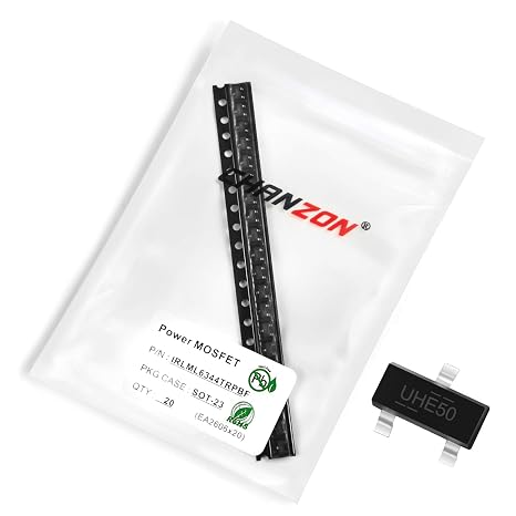 Chanzon IRLML6344TRPBF SOT-23 NMOS N-Channel Power MOSFET Transistor, Surface Mounted Device (Pack of 20pcs)