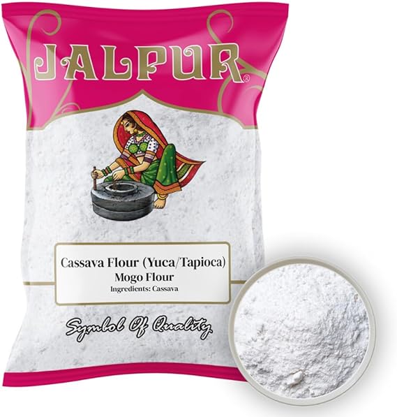 Jalpur Cassava Flour (Mogo) 500g | Wheat Alternative for Breads, Cakes, Tortillas & More | Neutral Taste, Smooth Texture | Ideal for Indian & Global Recipes | Vegan-Friendly
