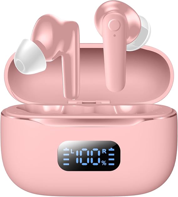 kurdene LED Display Wireless Earbuds Bluetooth 5.4 in Ear Headphones 48H