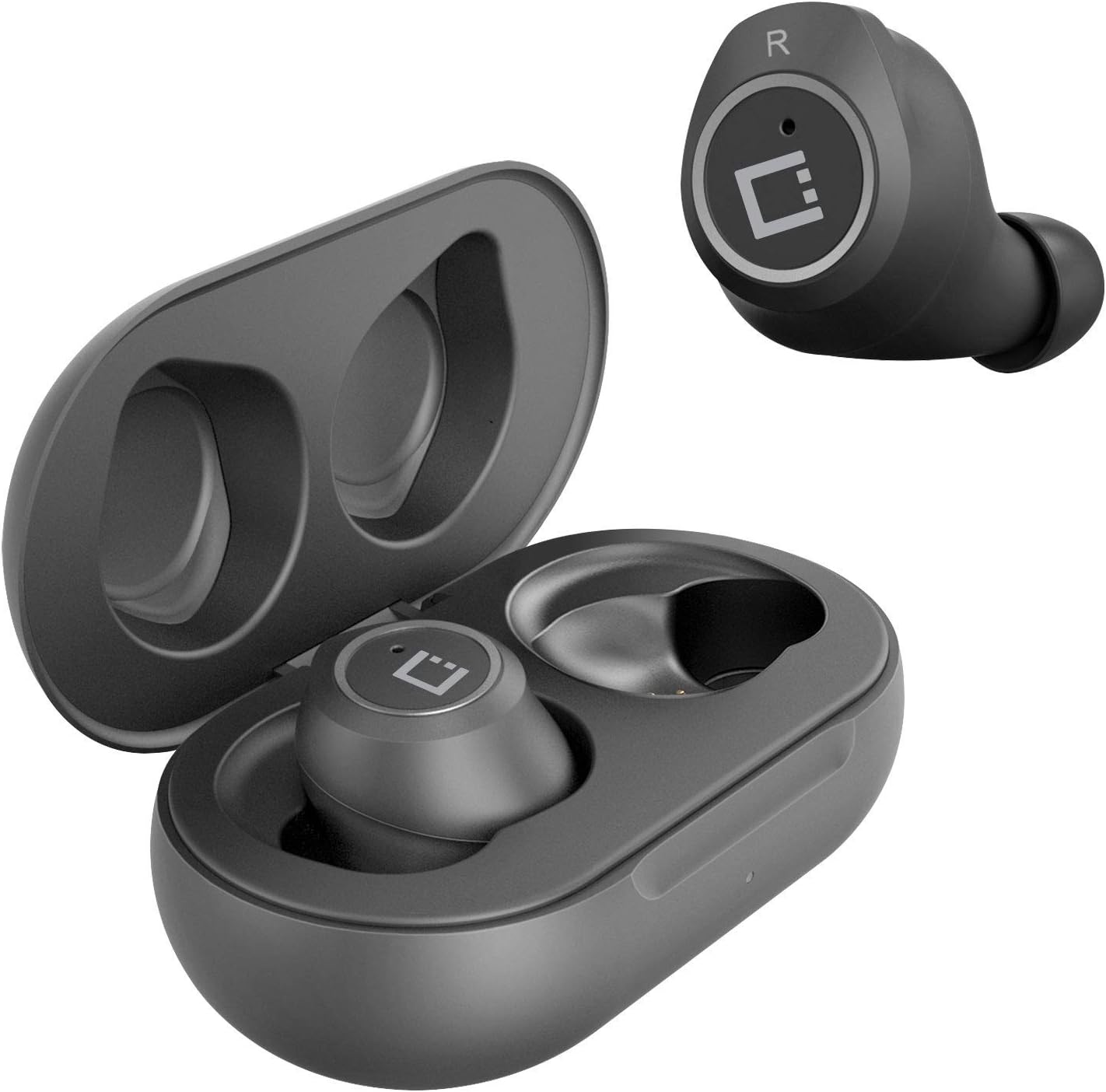 Wireless V5 Bluetooth Earbuds Compatible with Micromax Canvas L with Charging case for in Ear Headphones. V5.0 Black