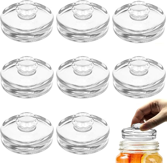 Glass Fermentation Weights for Wide Mouth Mason Jars, 9 Pack