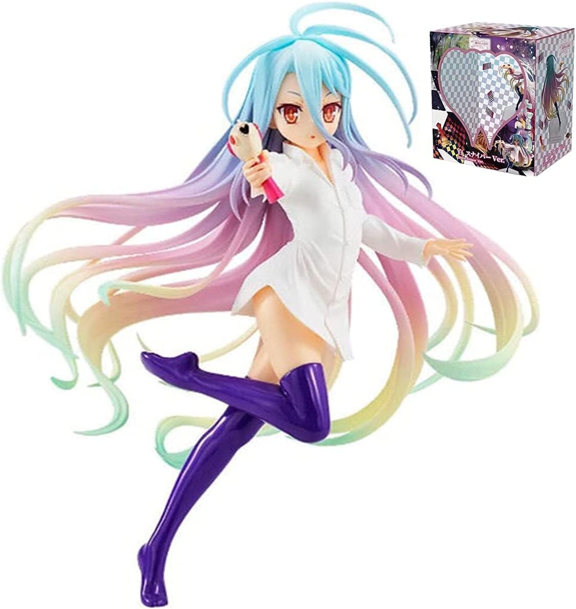 No Game No Life Shiro Figure PVC Figure Anime Statue Shooting Action Collection 6.3 Inch Model