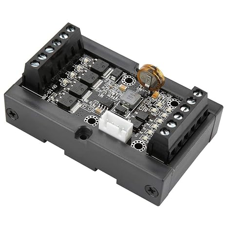 Relay Module, DC 24V PLC Industrial Control Board Programmable Relay Delay Module FX1N-10MT with Shell
