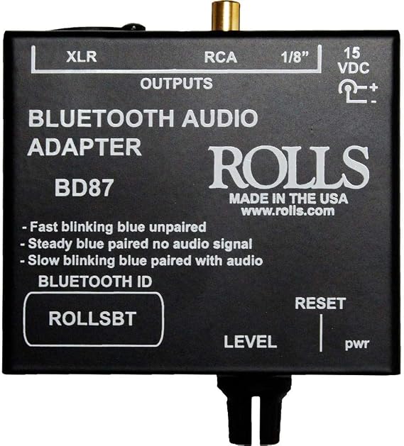ROLLS Bluetooth Audio Adapter BD87 Black