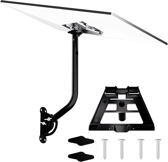 Starlink Mount Gen 3/4/4X Heavy Duty Adjustable Wall / Roof Mounting Kit for Starlink Standard V3 Dish with Aluminum Pipe Adapter,Eave Mount & Full Installation Kit for Home Use