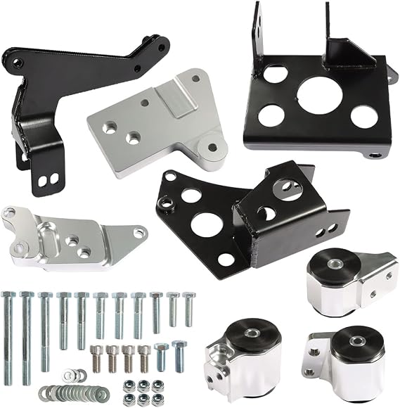 labwork K-Series Engine Mount Bracket Kit Replacement for Honda Civic EK 1996-2000 K20 K24