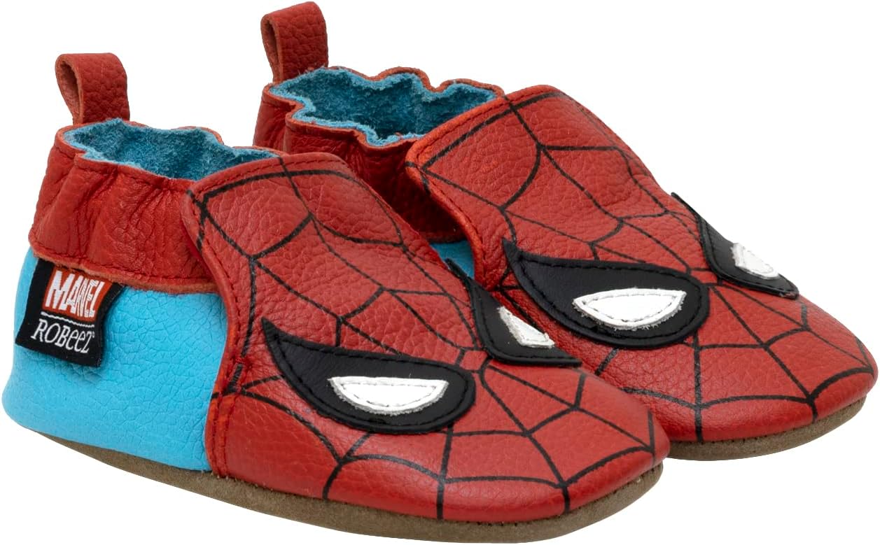 Robeez Baby Boys and Unisex Soft Soles Slip-Resistant Crib Shoes Slippers Moccasins for Infant and Toddler, 0-24 Months