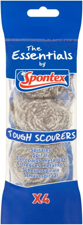 Spontex Essentials Tough Scourer 4pk