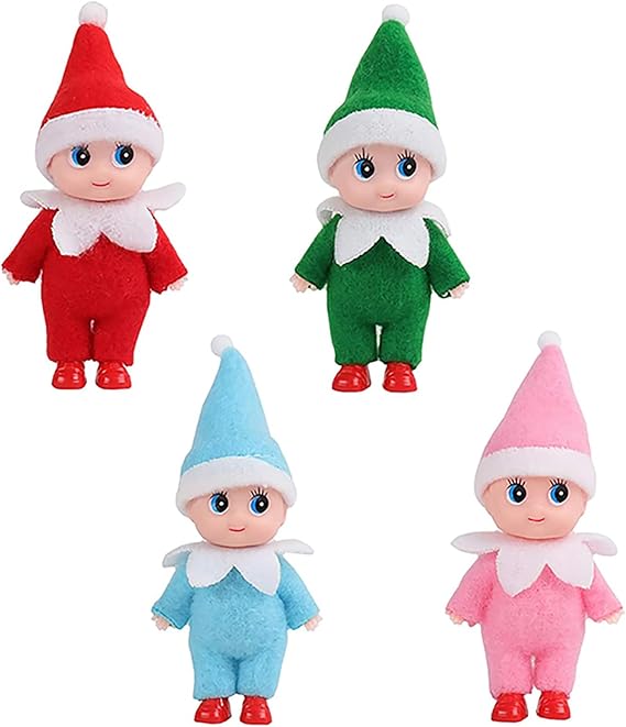 Mini Baby Elf Twins Kindness Tiny Craft Doll Set (Pack of 4 PCS)