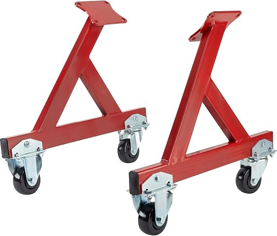 Speedway Motors GM LS V8 Rolling Engine Storage Stand with 3 Casters, Compatible with LS1 LS2 LS3 LS6 LS7 & LQ4/LQ9 Engines, Supports Engine or Engine with Transmission
