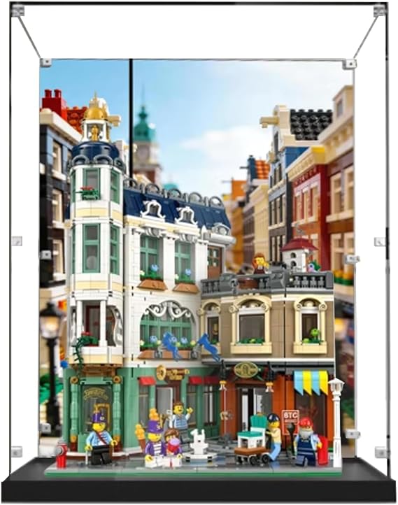Acrylic Display Case for Lego 11371 Shopping Street Building Set, Dustproof Transparent Box - Only Display Case, Display Box Compatible with Lego