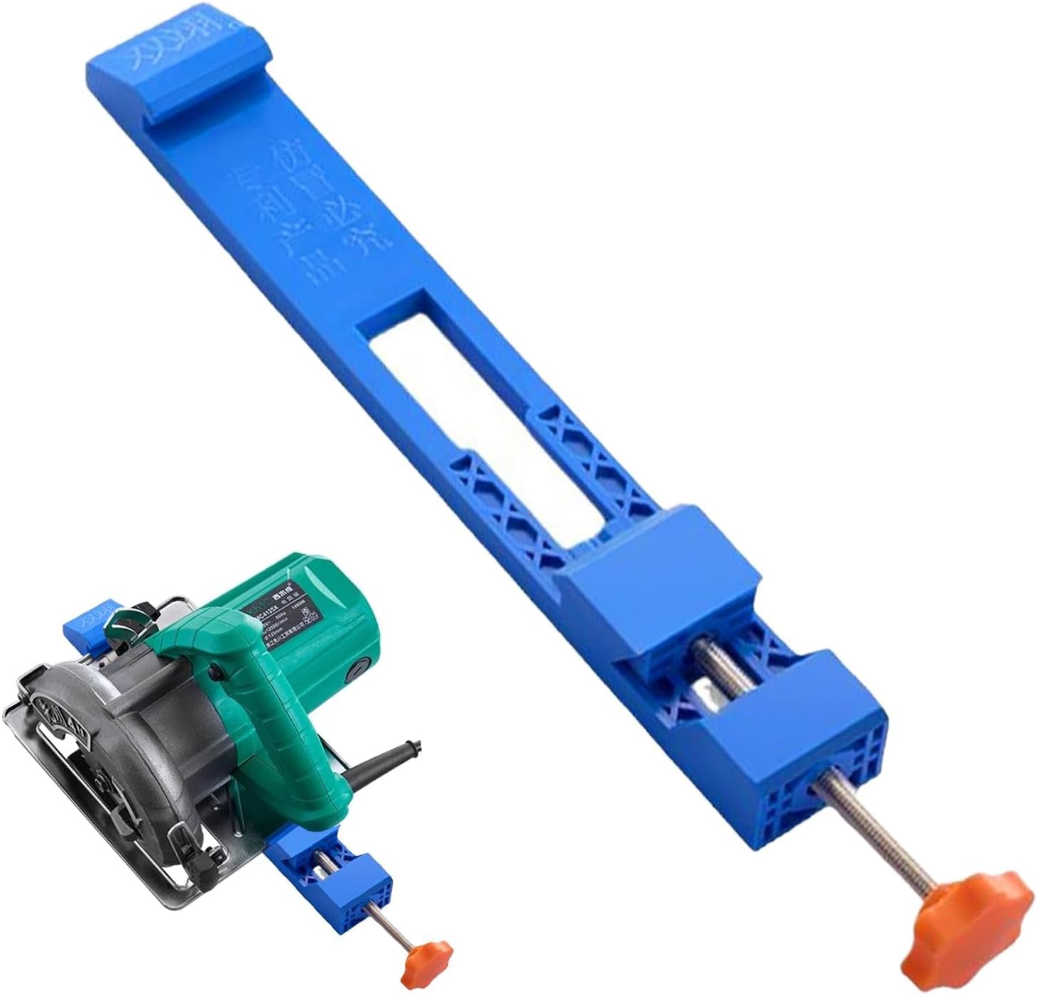 Circular Saw Guide Rail, Adjustable Adjustable Cutting Machine Base Guide for 4-6 Inches Base for Wood Cutting (Blue)
