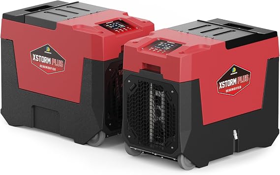 2pcs 180PPD Commercial Dehumidifier with Pump Whole House Dehumidifier Suit for 2,300 Sq.Ft Space with Drain Hose for Crawl Spaces, Industry Use, Garage, Basements