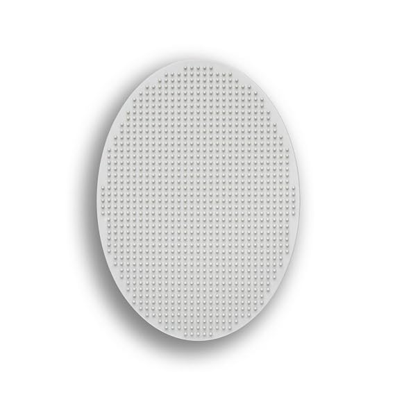 Rose and Ben Beauty Makeup Brush Cleansing Palm Pad, Travel-Size | Silicone Textured Scrub Pad for Deep Cleaning, Handheld Cosmetic Brush Cleaning Tool, Cruelty-Free