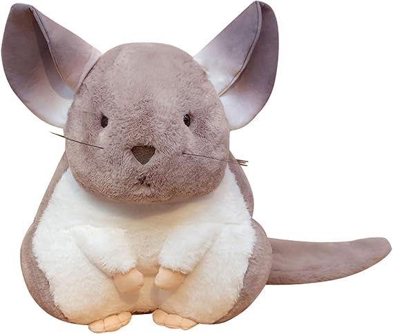Cute Big Soft Toys Plush Chinchilla Stuffed Animals Toy Pillow Cushion Doll, Chinchilla Plushie Toys Best Birthday Christmas Fiesta Great Gifts for The Children Kids Baby Toys (Gray, 10 " /25cm)