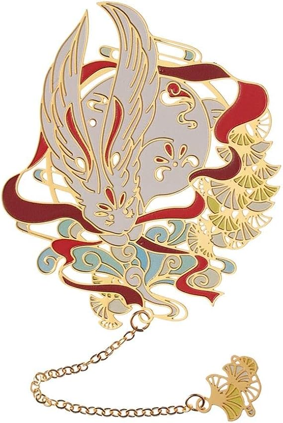 Zinc Alloy Bookmark Retro Chinese Carving Metal Bookmarks Hollow Animal Pendant Book Clip Pagination Mark Stationery Gifts School Supplies N