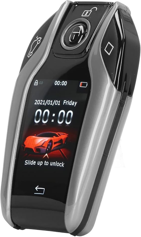 Universal TK800+ LCD Touch Screen Smart Key Remote Keyless Entry for All Start Stop Engine Button (Silver)