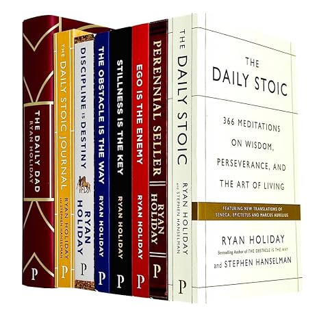 Ryan Holiday Collection 8 Books Set (Daily Stoic, Perennial Seller, Ego Is The Enemy, Stillness Is The Key, Obstacle Is The Way, Discipline Is Destiny, Daily Stoic Journal [Hardcover] & More)
