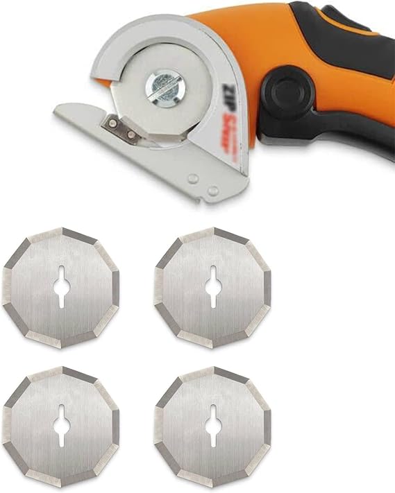 4 Pcs Replacement Rotary Blades Compatible with Worx WX2300 Zipsnip RC2600K,RC2601, RC2602, WX080L, WX082L Model Cutter Blade,New Life for the dull 1-1/2" WA2300 4V ZipSnip Cordless Scissors