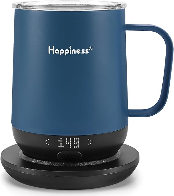 Happiness Self-Heating Coffee Mug,12oz Temperature Control Smart Cup