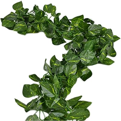 Unilove 168 feet Fake Foliage Garland Leaves Decoration Artificial Greenery Ivy Vine Plants for Home Decor Indoor Outdoors Artificial Scindapsus Leaves
