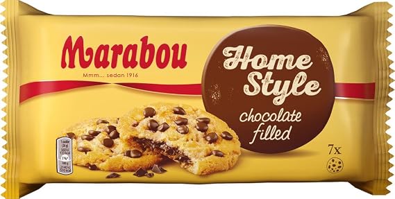 Marabou Home Style - Original - Swedish - Filled Chocolate Biscuits - Cookies - Bag 182g