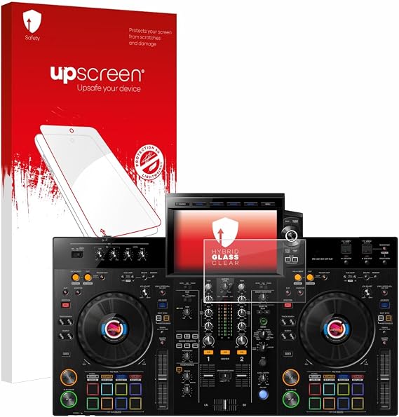 upscreen Screen Protector Film compatible with Pioneer XDJ-RX3-9H Glass Protection, Extreme Scratch Resistant