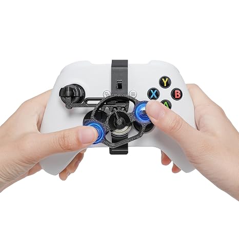 KIPYENB Mini Steering Wheel Attachment for Xbox Controller Racing Game Accessory, Enhanced Grip & Control