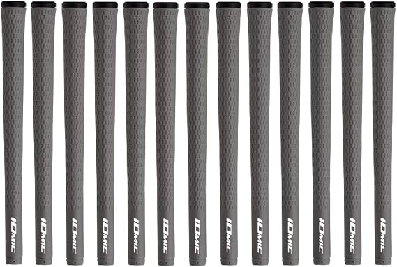 Iomic Sticky Mid Golf Grip Bundle (13 Piece), Platinum Grey