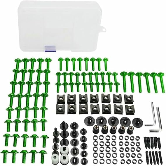 177PCS Bolts Kit Motorcycle Complete Full Fairing Bolts Kit, for Suzuki GSXR GSX-R 1000/750/600 GSX-R1000 GSX-R600 GSX-R1000X Fairing Screws Nuts Steel