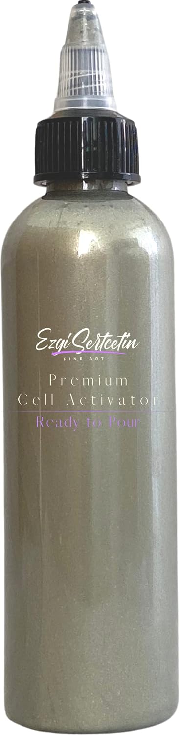 Premium Cell Activator | Ready to Pour | Create Perfect and Unique Cells in Your Painting Works | 4oz by Volume | by Ezgi Sertcetin Metalic Granite Stone