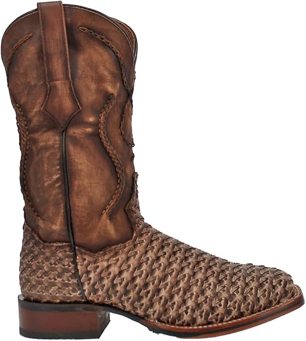 Dan Post Mens Stanley Square Toe Pull On Casual Boots Mid Calf - Brown