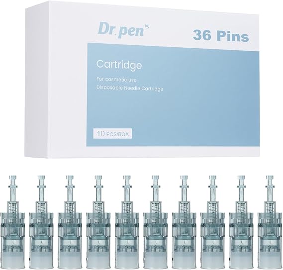 Dr.pen M8/M7S Cartridges 36 Pins, 10Pcs Dr.pen Replacement Cartridges for Microneedling Pen M8/M7S Model, Authentic Disposable Microneedling Cartridges (36 Pins, 10Pcs)