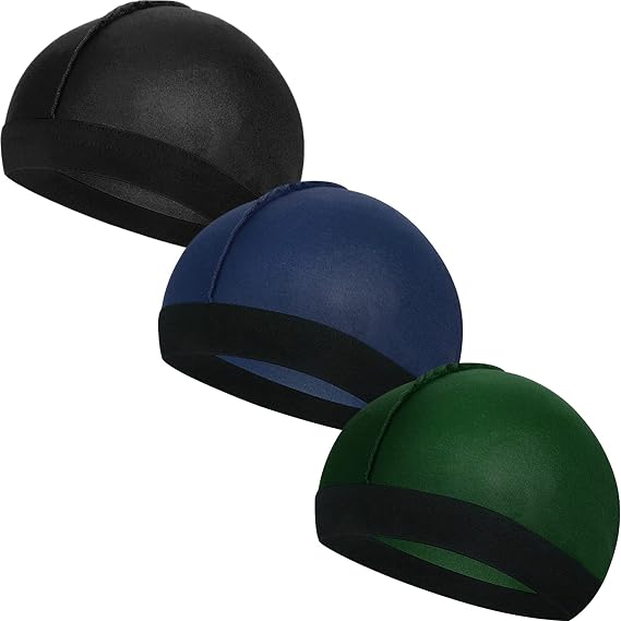 Syhood 3 Pcs Kids Satin Wave Caps