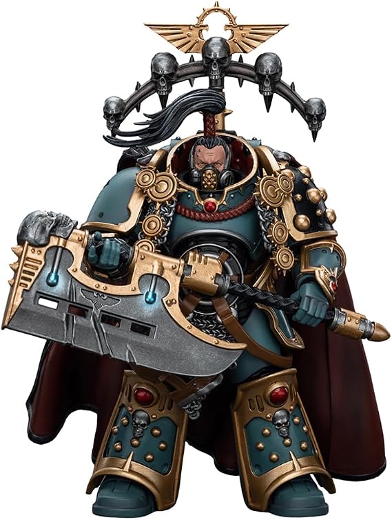 Joytoy Warhammer The Horus Heresy Sons of Horus 1:18 Action Figure Mecha Joy Toy Praetor with Power Axe Collection Model Anime 4.88 inch