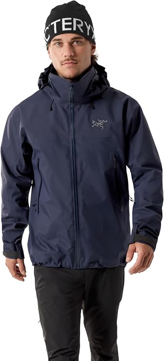 Arc'teryx Beta AR Men's Jacket | Waterproof, Windproof Gore-Tex Pro Shell Men's Winter Jacket with Hood for All Round Use | Black Sapphire, Large