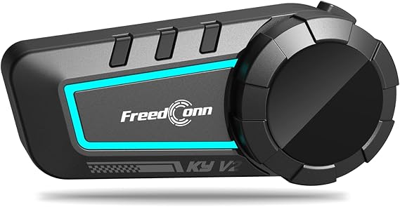 FreedConn KY V2 Motorcycle Helmet Bluetooth 6.0 Headset for Riders, 1 Pack