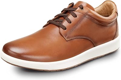 Florsheim Mens Cognac Crossover Work MaxTrax Soft Toe Dress Shoe 9.0 D