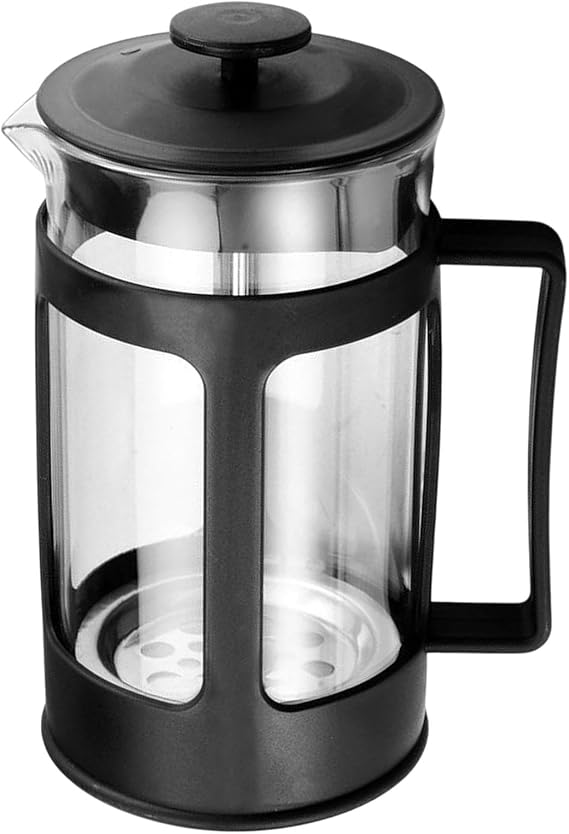 350ml Cafetiere, 1 Cups French Coffee Press, Small Cafetiere, Coffee Press for Ground Coffee, Caffettiera With 3 Level Filtration, Heat Borosilicate Glass Caffettiere For CoffeeLovers(SIZE:8*15cm)