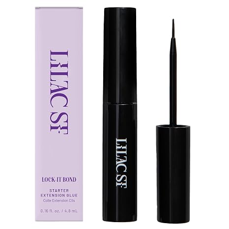 Lilac St Lash Cluster Glue, Waterproof Brush Tip Lash Glue, 0.16oz, Black