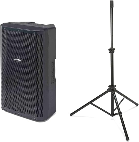 Samson RS115A 15" 400W Active Loudspeaker Bluetooth Bundle with LS40 Speaker Stand