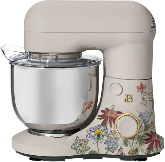 Stand Mixer 3.5-Quart Tilt-Head Electric Kitchen Mixer, 300W Motor, 12-Speed Control, Includes Dough Hook, Flat Beater, Whisk & Splash Guard, Compact Baking Mixer