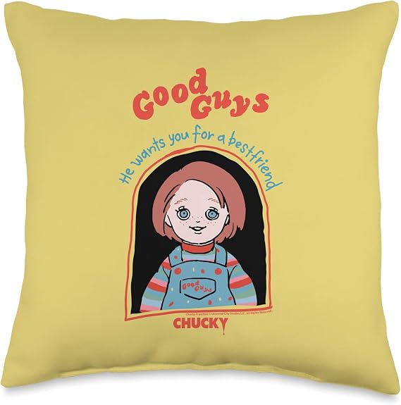 Chucky Good Guys Doll Box Doodle Throw Pillow