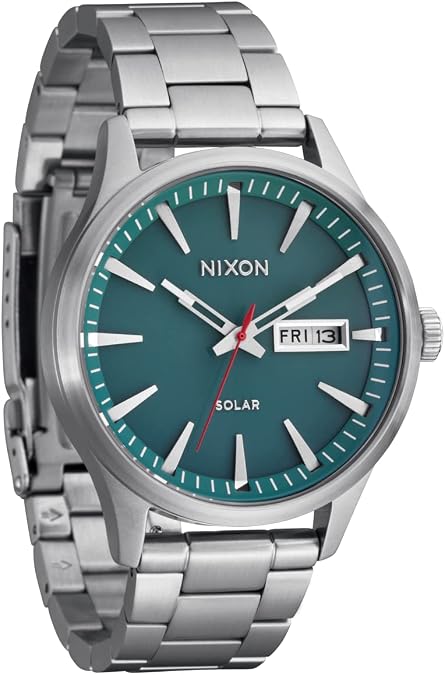 NIXON Sentry Solar A1346-100m Water Resistant Stainless Steel Analog Watch