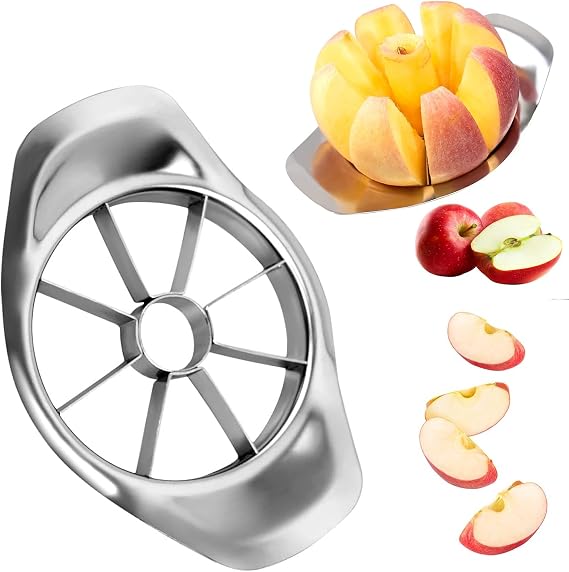 Apple Corer Slicer Stainless Apple Slicer Apple Cutting Tool Fruit Cutter for Kitchen Tomato Apple Orange
