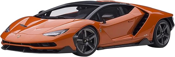 Lambo Centenario Arancio Argos/Pearl Orange with Carbon Top 1/18 Model Car by Autoart 79201