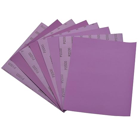 Sand Paper, Sandpaper 25Pack, Wet Dry Sandpaper Sheets, Sandpaper Assortment 1000/1200/1500/2000/2500 Grit for Wood Furniture Finishing, Metal Sanding, Automotive Polishing, 9 X 11 Inch