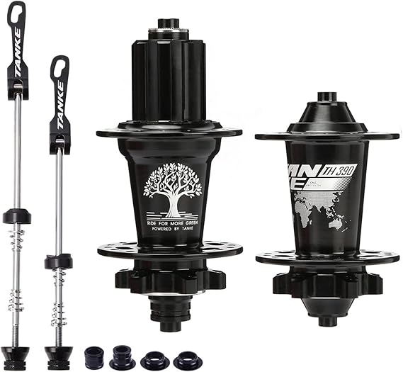 Bike Hub Mountain Bike Front & Rear Hub Set 32/36 Holes 6 Bearings with Quick Release